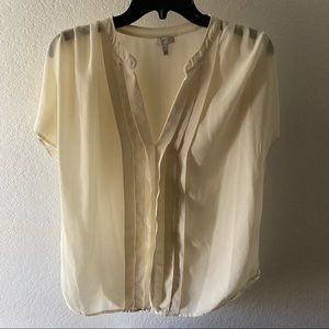 Joie Pleated Silk Blouse